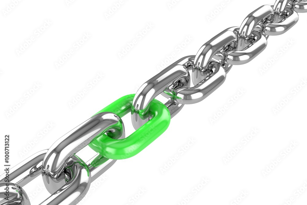 Obraz premium render stainless steel chain