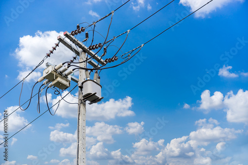 block recloser,Electric wire on the pole, power