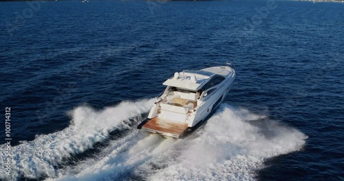 luxury motor boat, aerial view, rio yachts best italian yacht