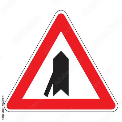 intersection sign - left