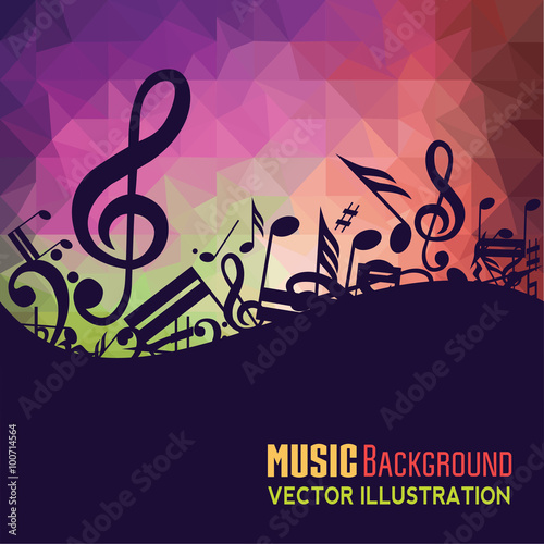 Photography Music background. Vector illustration