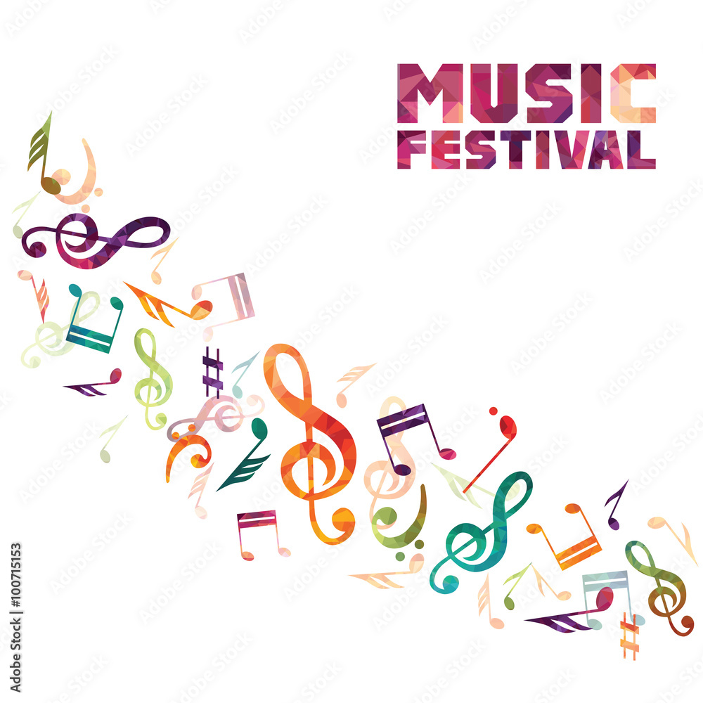 Naklejka premium Music background. Vector illustration