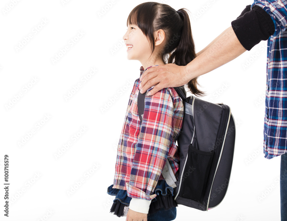 happy little girl with father happy little girl with father