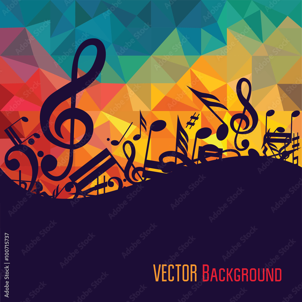 Obraz premium Music background. Vector illustration