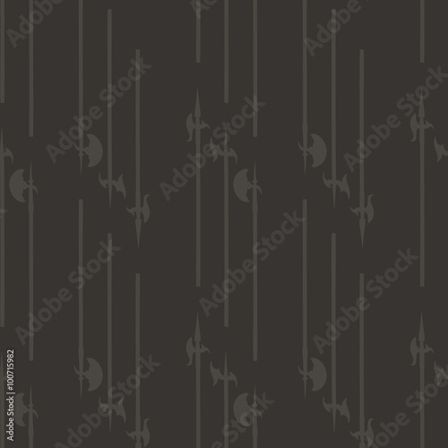 Historical halberd silhouettes pattern. Weapons pattern is perfect for textile design, web background, web design, wallpapers and notebook wrappings.
