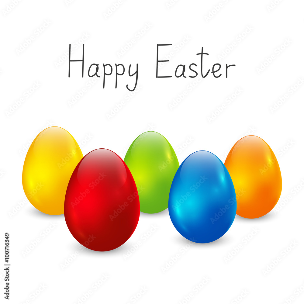 Easter eggs on white background Easter eggs on white background