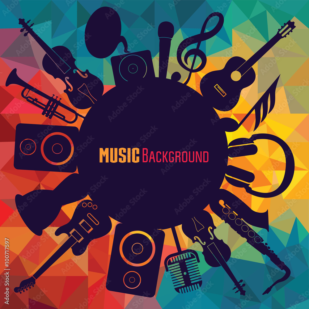 Obraz premium Music background. Vector illustration