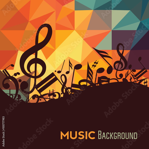 Music background. Vector illustration