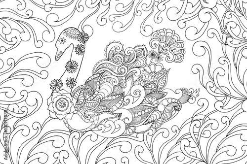 Swan coloring page