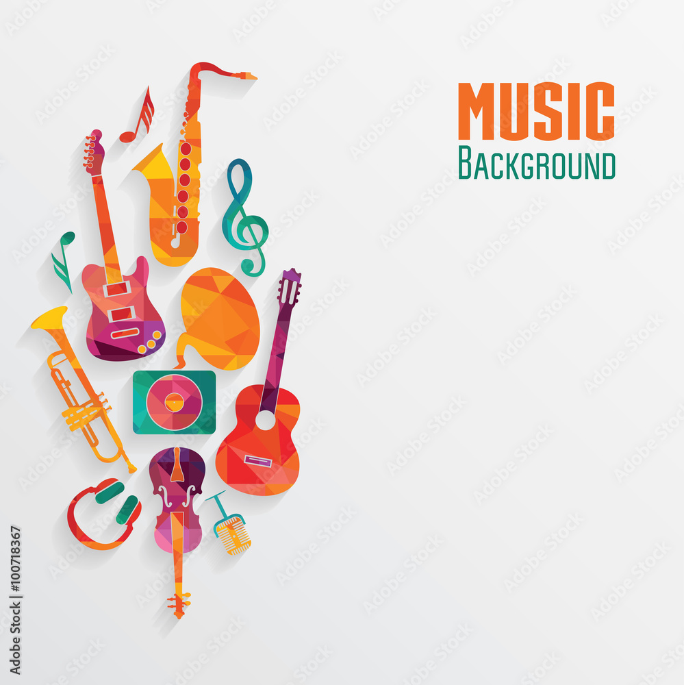 Fototapeta premium Music background. Vector illustration