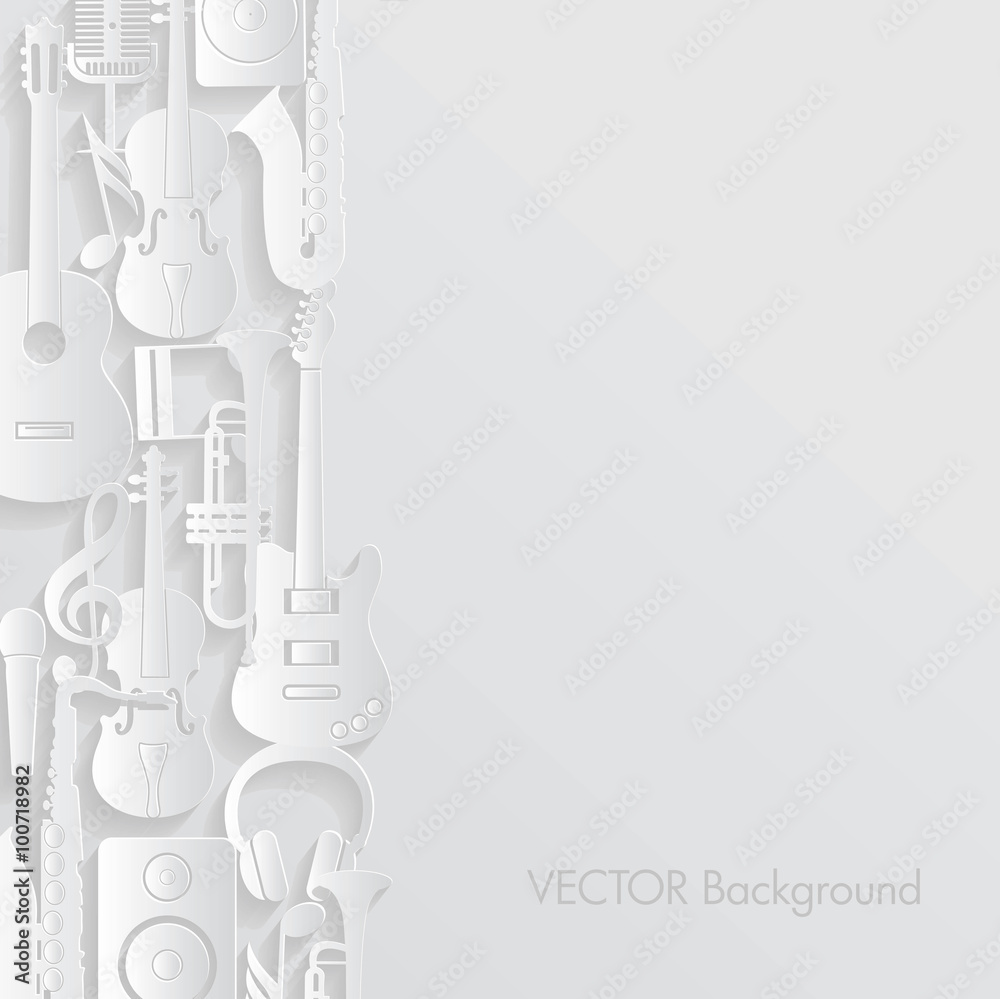 Fototapeta premium Music background. Vector illustration