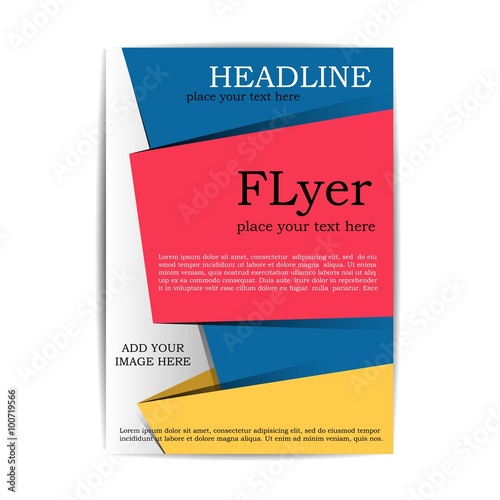 Colorful and bright flyer for your business.