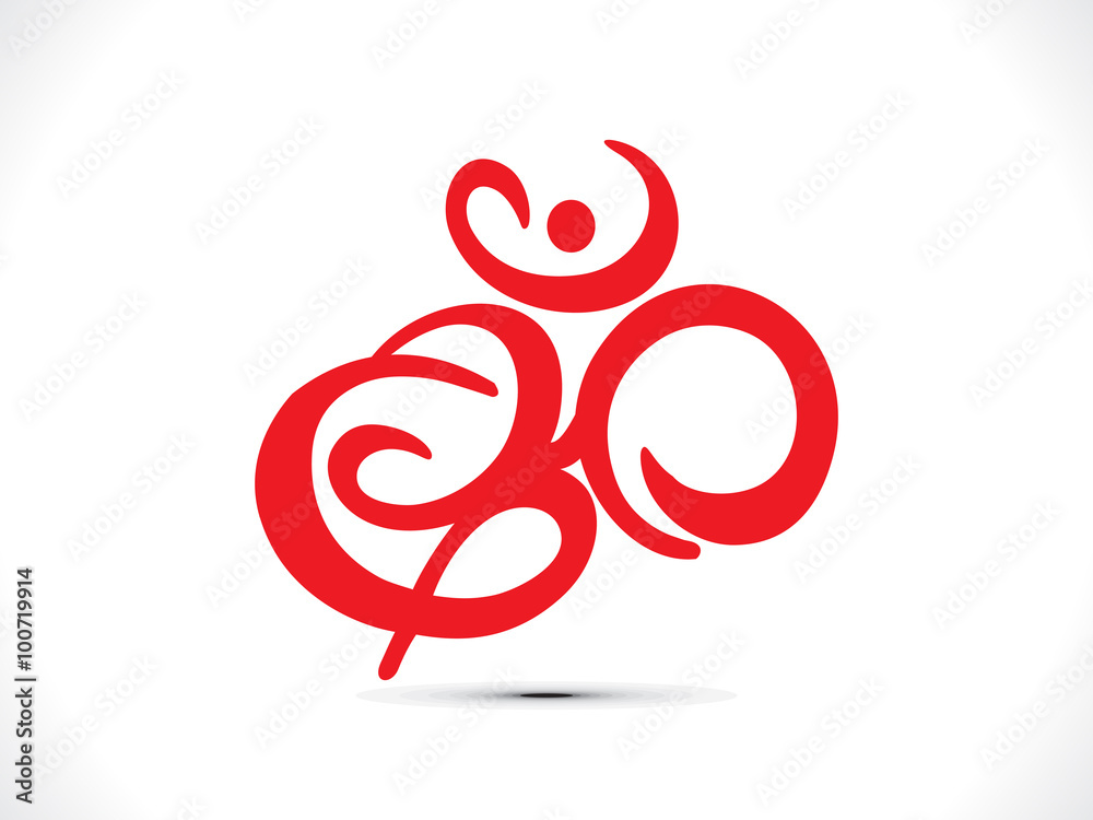 abstract artistic red om abstract artistic red om