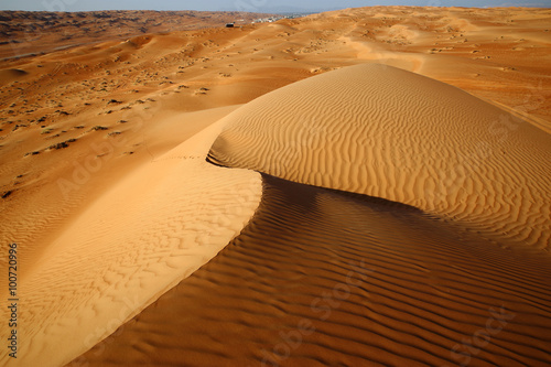 Foto Close up of a sand dune at sunset, Rub al Khali or Empty Quarter, Oman