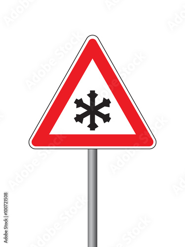 black ice traffic sign