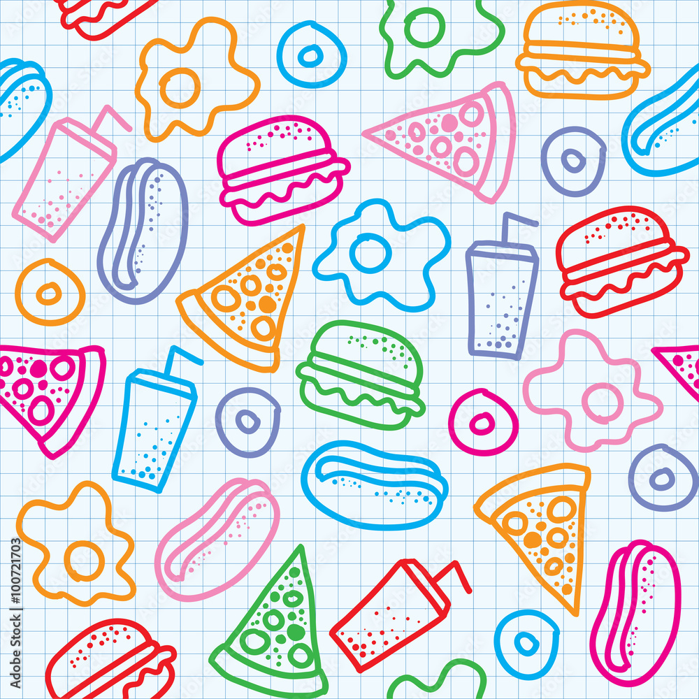 fast food pattern fast food pattern