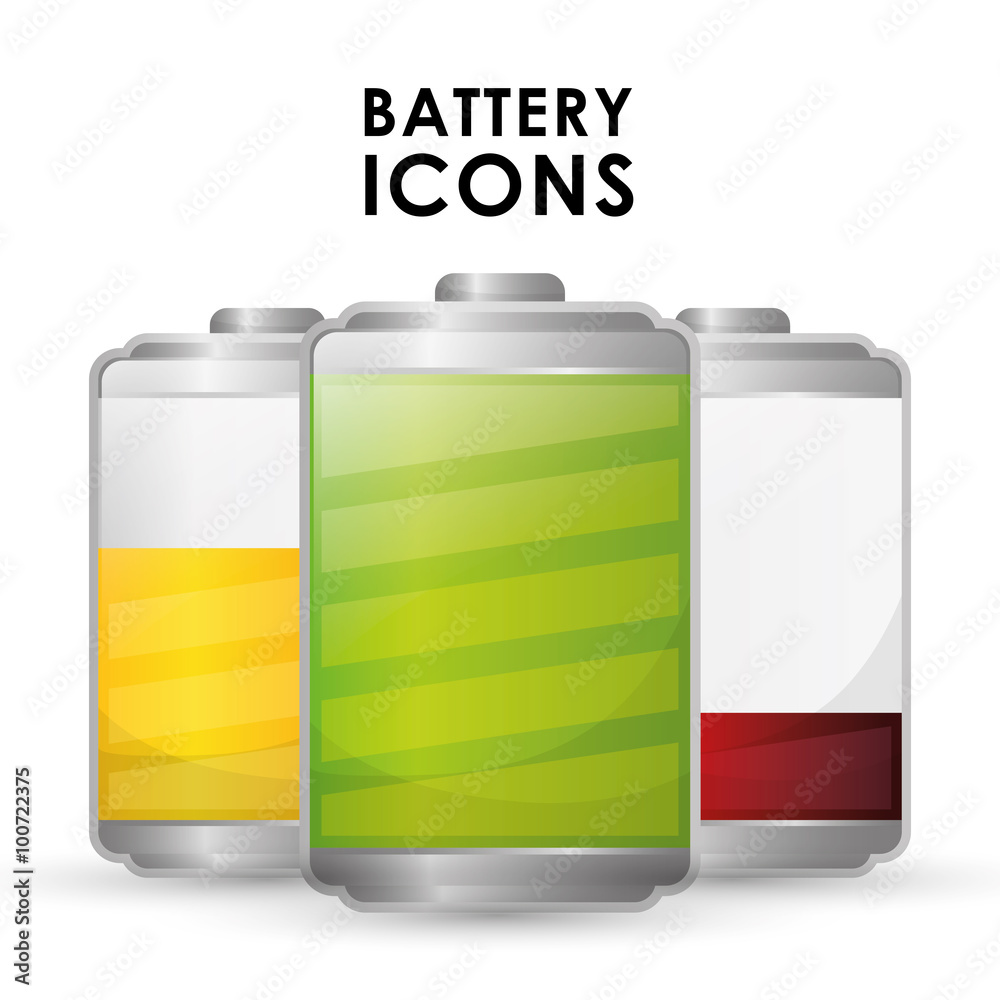 Battery icons graphic Battery icons graphic