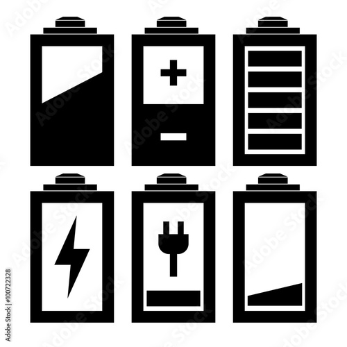 Battery icons graphic