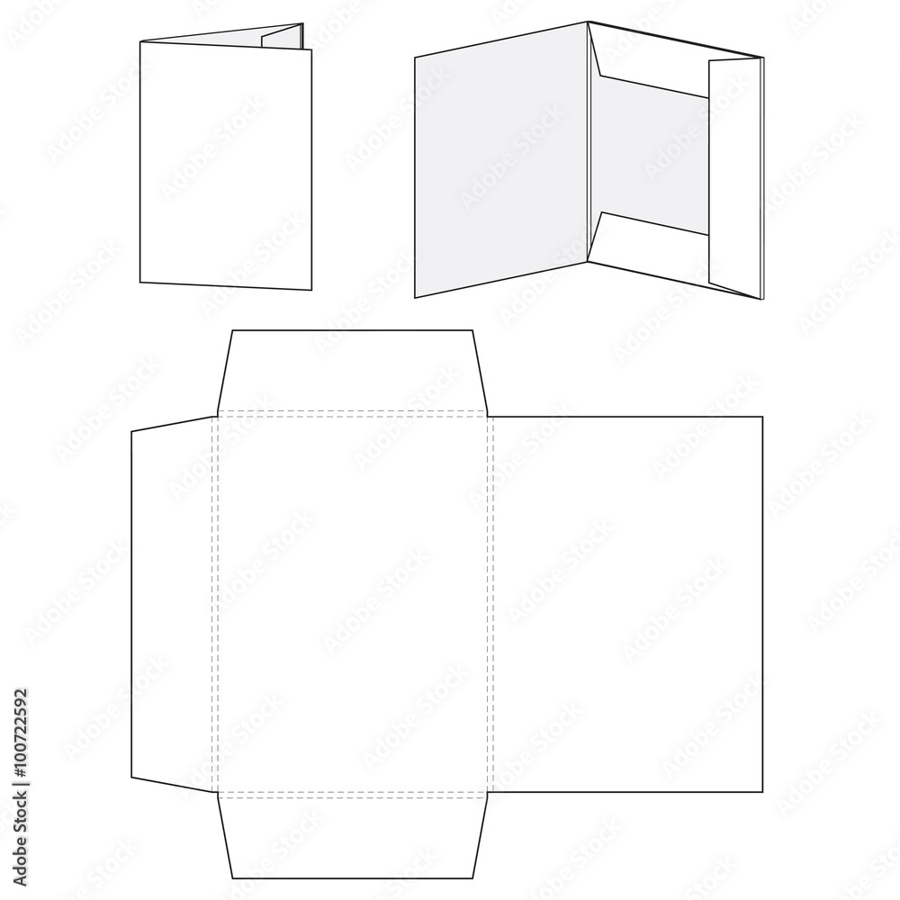 Blank folder template Stock Vector | Adobe Stock