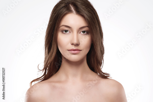 Portrait of natural and beautiful woman
