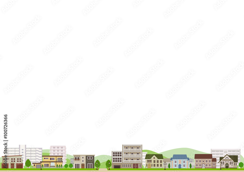 町並み 街並み 住宅街 白背景 Stock Illustration Adobe Stock 町並み 街並み 住宅街 白背景 Stock Illustration Adobe Stock