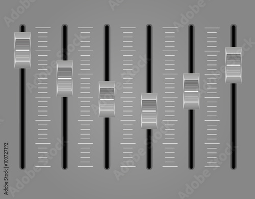 panel console sound mixer vector illustration