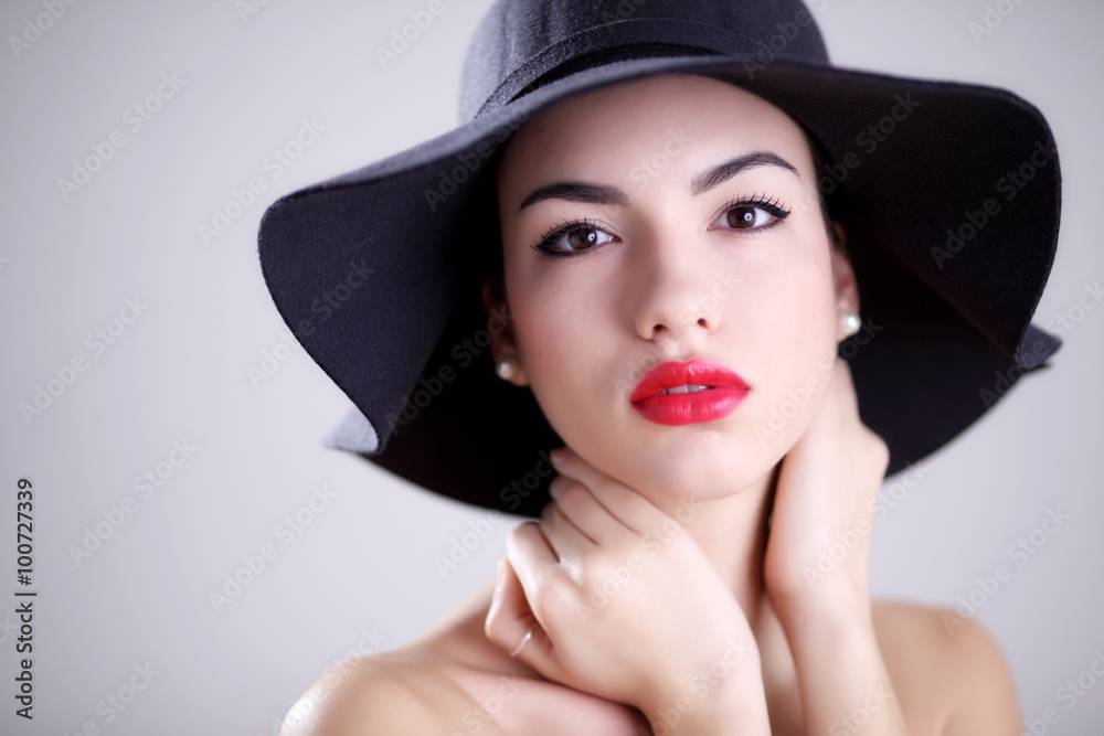 Young woman in hat Young woman in hat