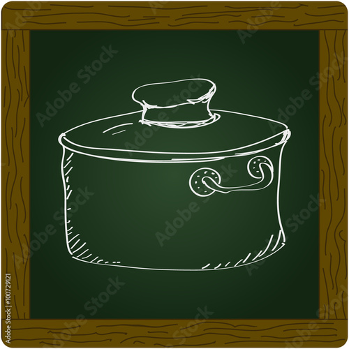 Simple doodle of a saucepan