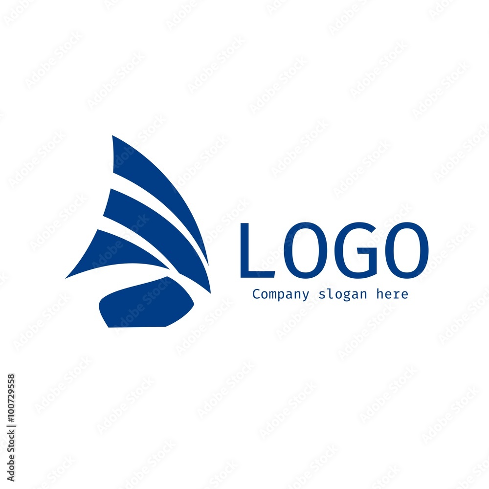 Vector of sailing ship icon. Cruise. Sea Regatta. Business icon for the company. Design element. Vector illustration.