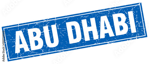 Abu Dhabi blue square grunge vintage isolated stamp