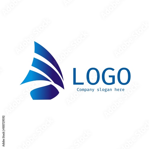 Vector of sailing ship icon. Cruise. Sea Regatta. Business icon for the company. Design element. Vector illustration.
