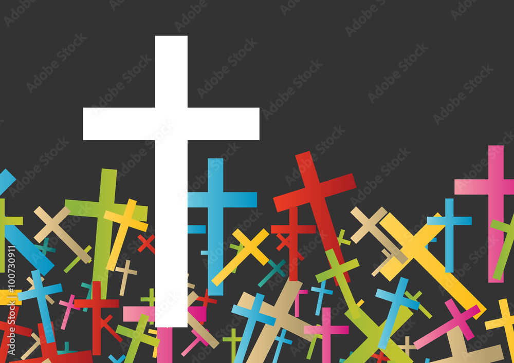 Obraz premium Christianity religion cross concept abstract background vector