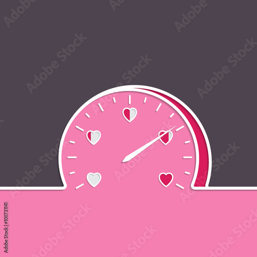 Love meter with heart gauge