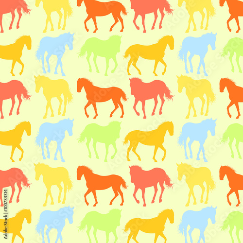 Horses pattern vector background wallpaper concept