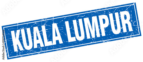 Photography Kuala Lumpur blue square grunge vintage isolated stamp