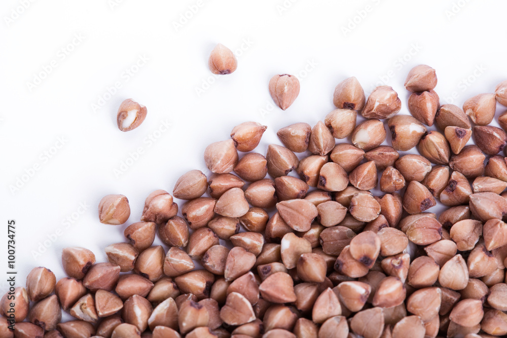 Dry buckwheat macro texture background Dry buckwheat macro texture background