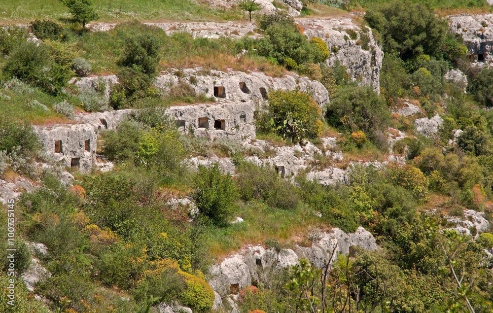 Necropoli di  Pantalica in the eastern Sicily, Italy