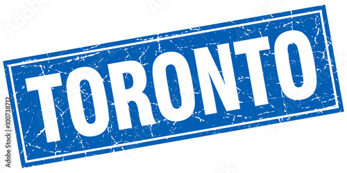 Canvas Print Toronto blue square grunge vintage isolated stamp