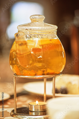 teapot of herbal tea