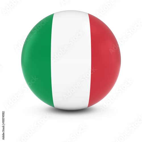 Italian Flag Ball - Flag of Italy on Isolated Sphere