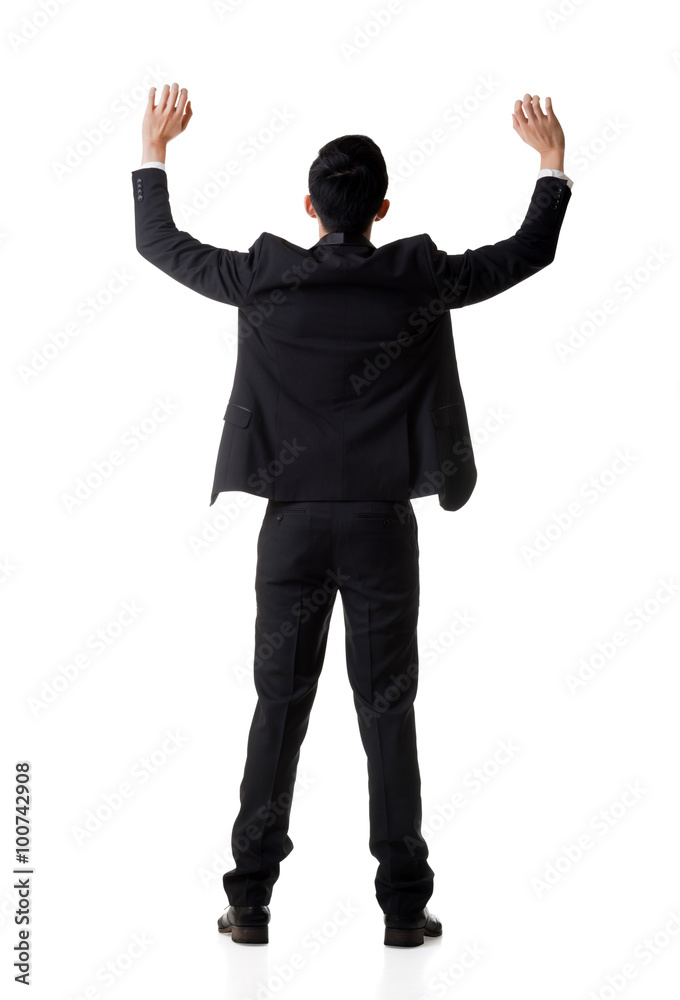 Holding pose of Asian business man Holding pose of Asian business man