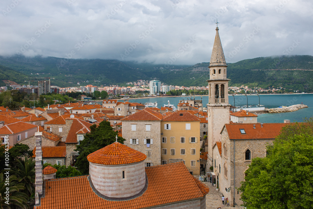 The View of old town of Budva. Montenegro.