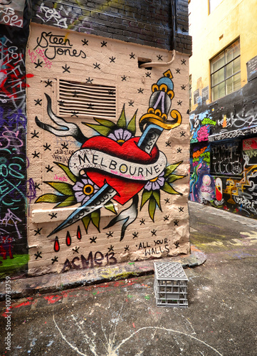 Fotografie Graffiti on Hosier Lane