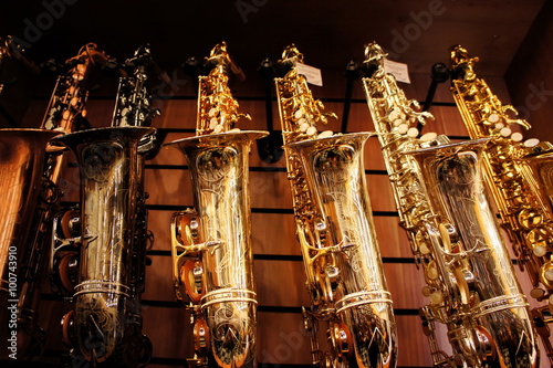 Saxophones in store 3