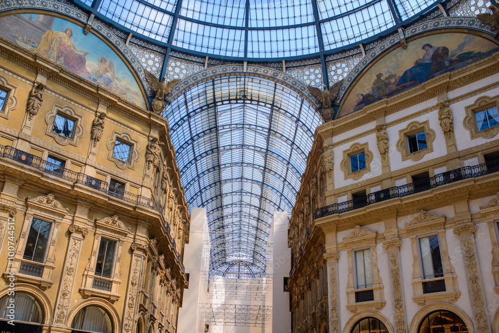 View of Galleria Vittorio Emanuele II, Milan