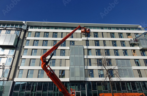 Nacelles sur un chantier de construction photo