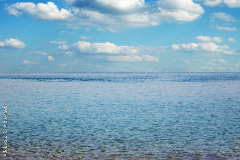 Beautiful sky and blue sea