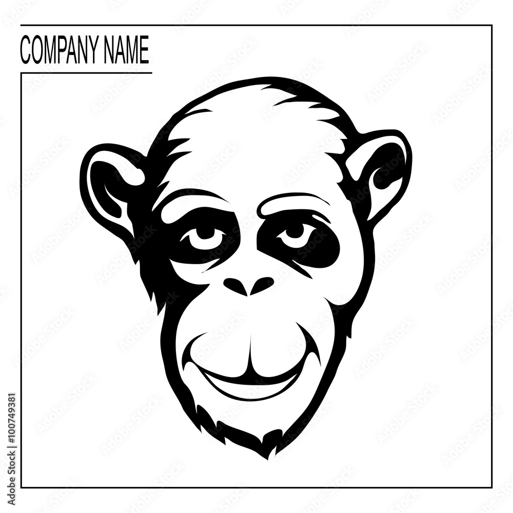 Naklejka premium Monkey logo