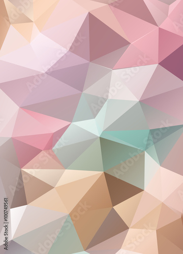 Abstract vector mosaic background of triangles polygonal wallpap