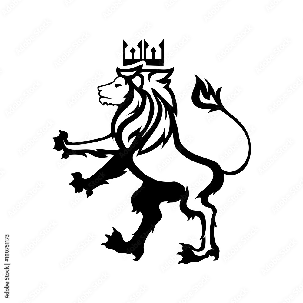 Fototapeta premium Heraldry lion logo